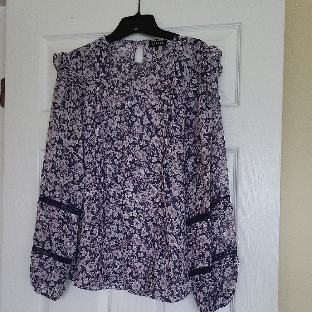 NWOT 1. State Navy & White Blouse